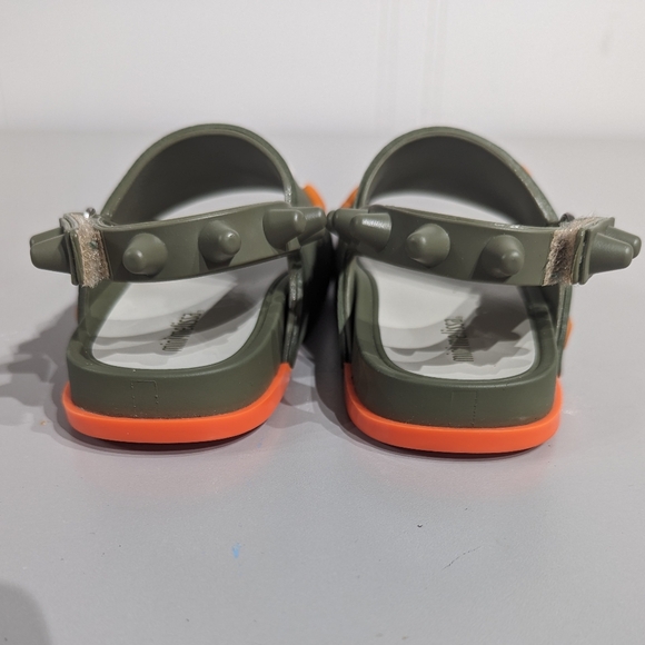 Mini Melissa Monster Sandals - Green and Orange - size 9 usa - Picture 6 of 10